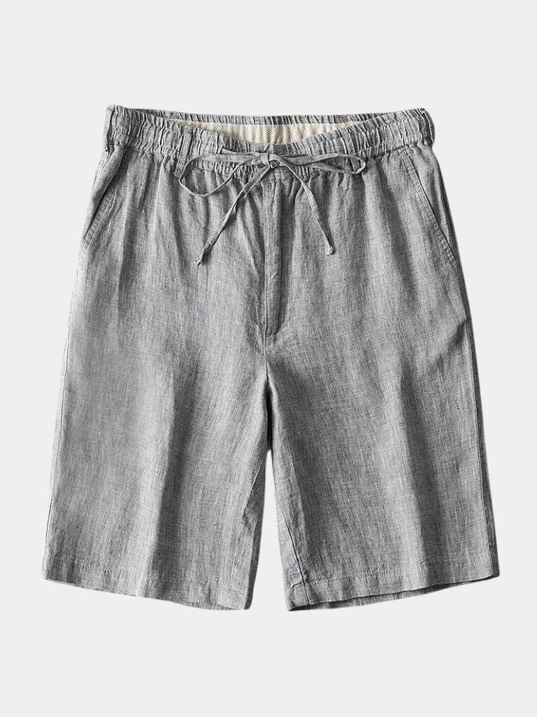 Mikkel | kurze Leinenhose in maritimen Grau