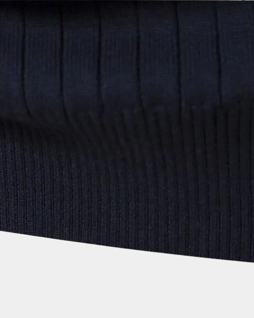Mikkel | Baumwollpullover mit halbem Reißverschluss