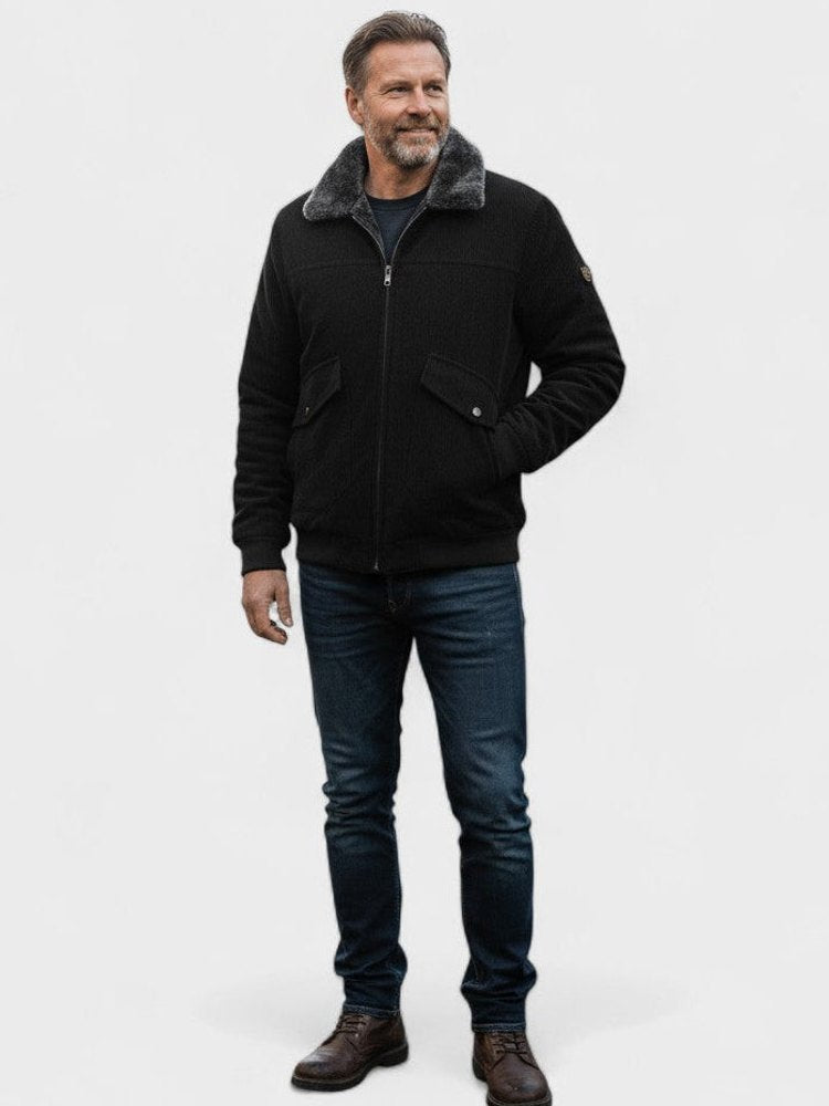 Norbert | Bomberjacke mit Kragen aus synthetischem Fleece