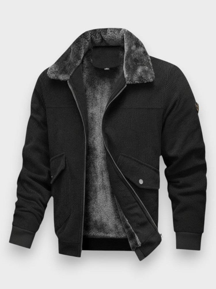 Norbert | Bomberjacke mit Kragen aus synthetischem Fleece