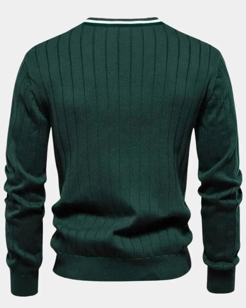 Oliver | Baumwollpullover mit Knöpfen