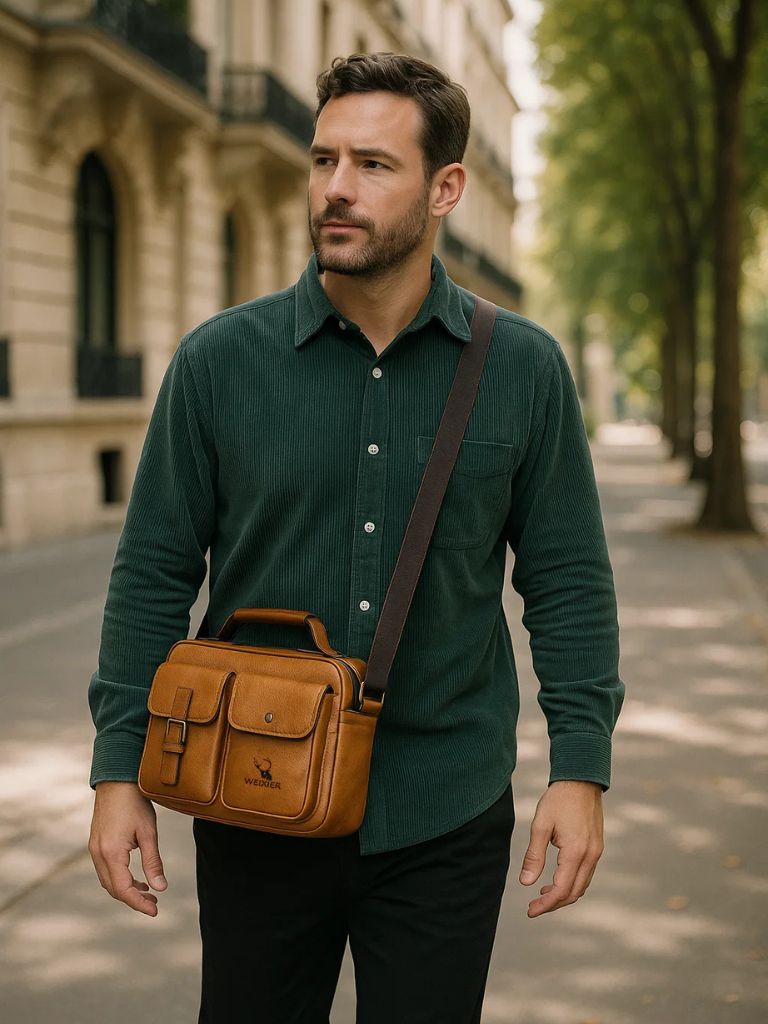 Oliver | quadratische Retro-Schultertasche