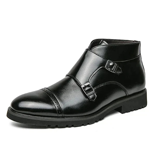 Parker | Doppelte Monk-Strap Stiefel aus synthetischem Leder
