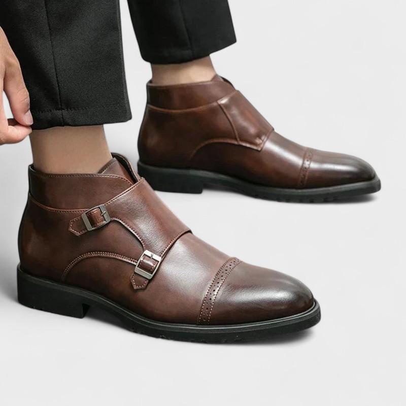 Parker | Doppelte Monk-Strap Stiefel aus synthetischem Leder