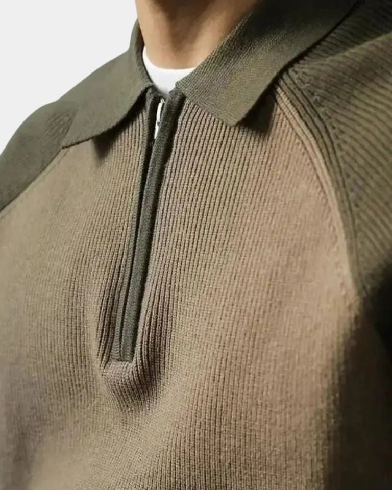 Peter | Pullover mit Reißverschluss und Raglanärmeln