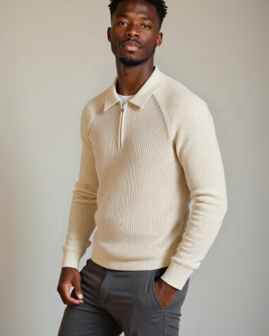 Peter | Pullover mit Reißverschluss und Raglanärmeln