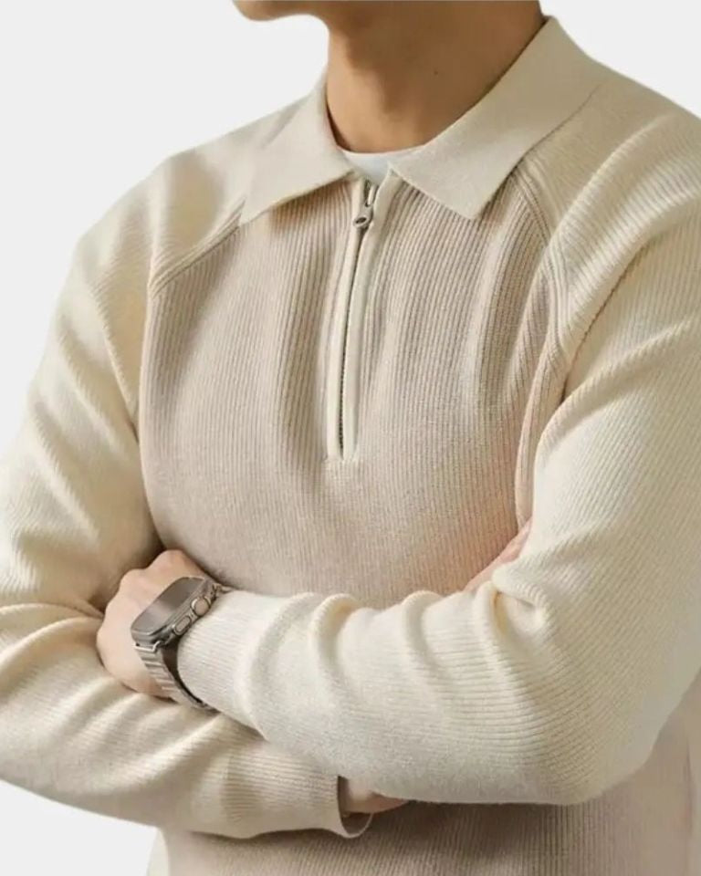 Peter | Pullover mit Reißverschluss und Raglanärmeln