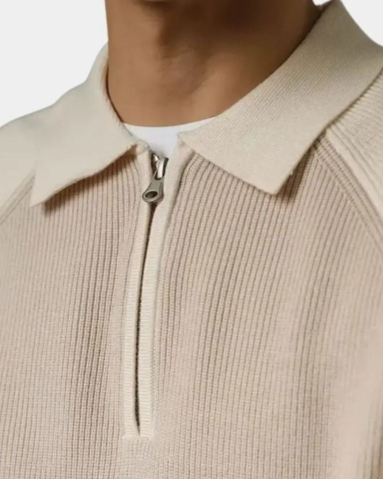 Peter | Pullover mit Reißverschluss und Raglanärmeln