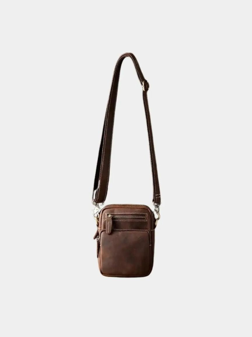 Rene | Schultertasche aus Leder im Retro-Stil