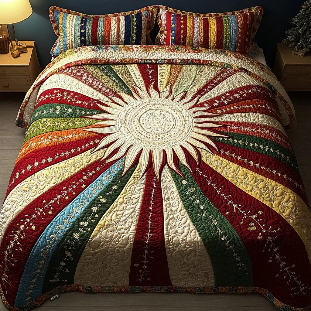 3 részes párnázott ágynemű szett - Napfény