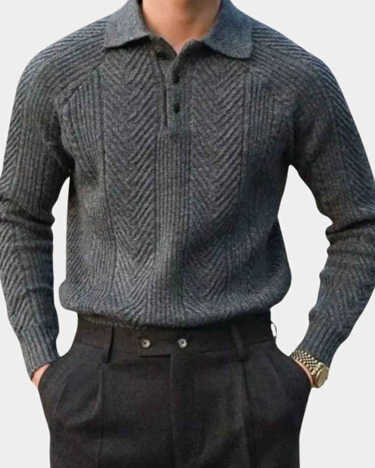 Viggo | Baumwollpullover mit V-Ausschnitt