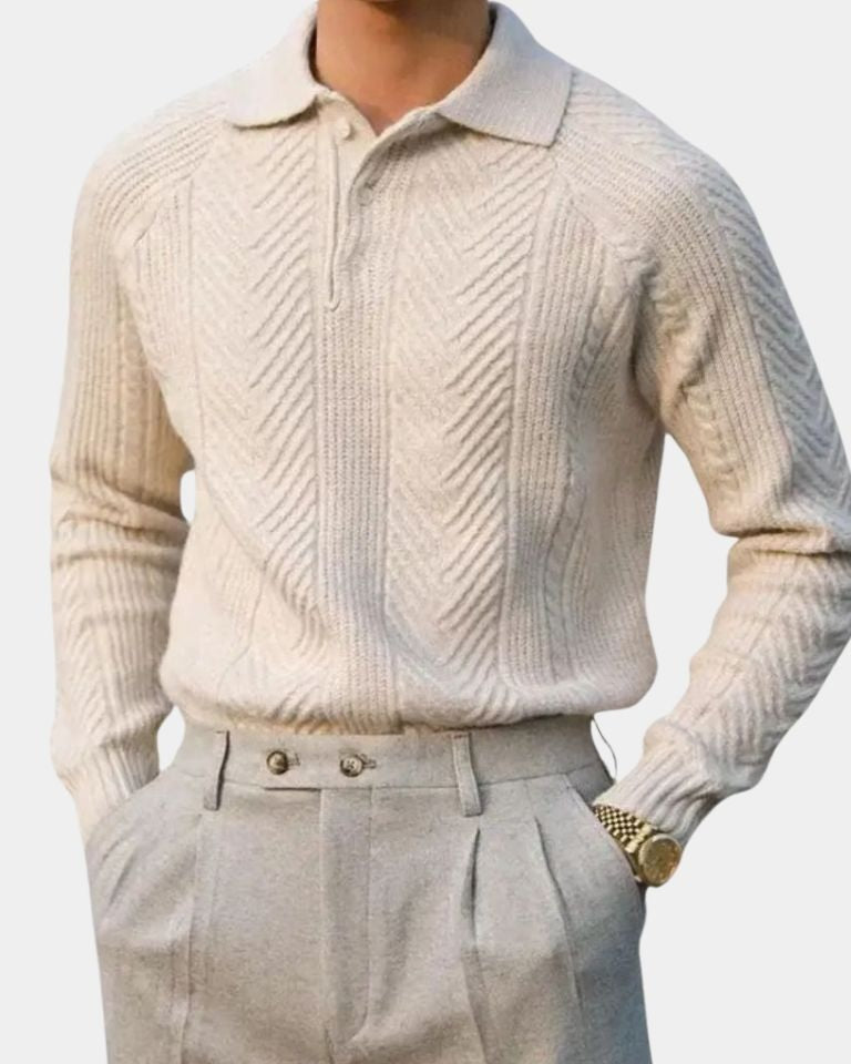 Viggo | Baumwollpullover mit V-Ausschnitt
