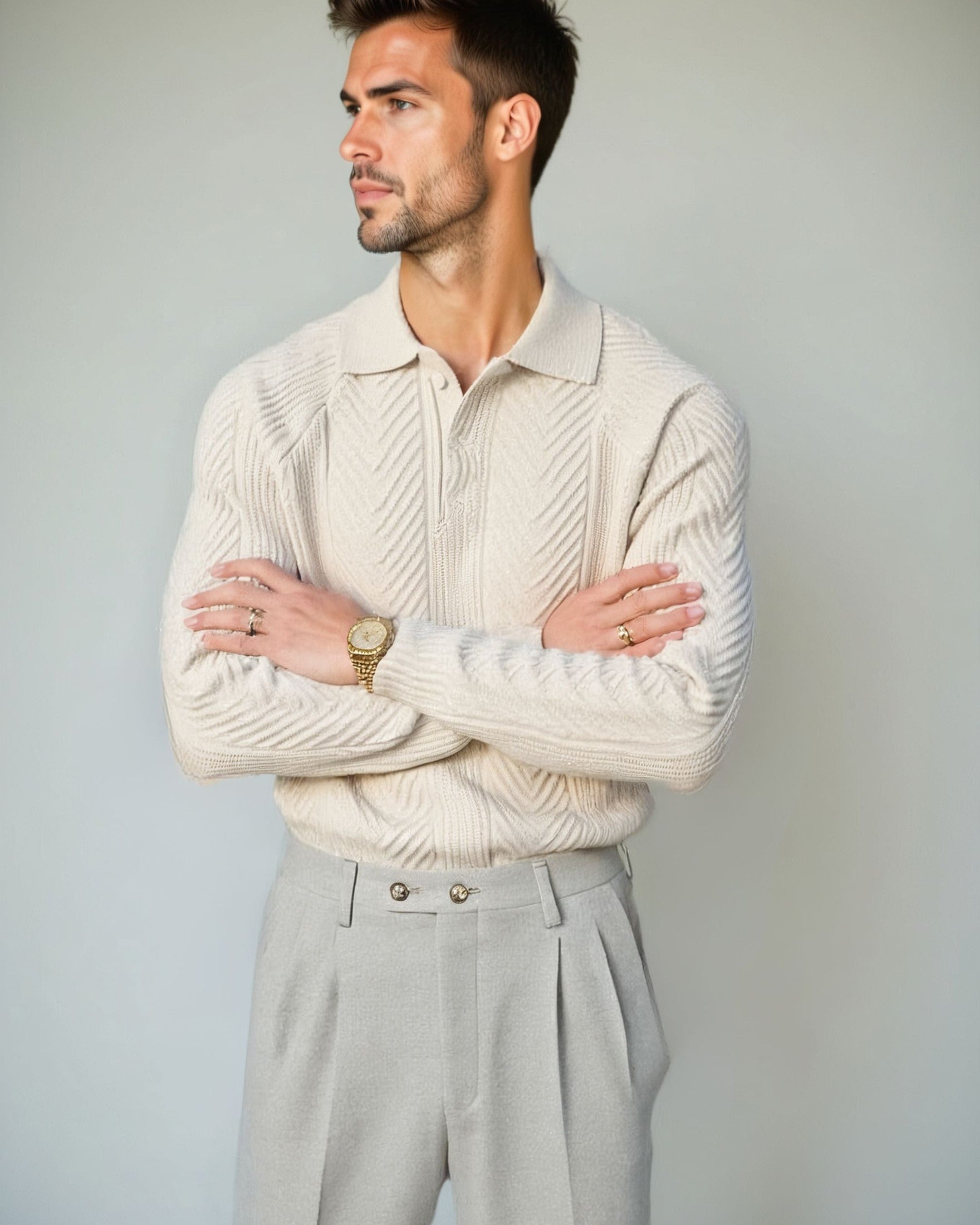 Viggo | Baumwollpullover mit V-Ausschnitt
