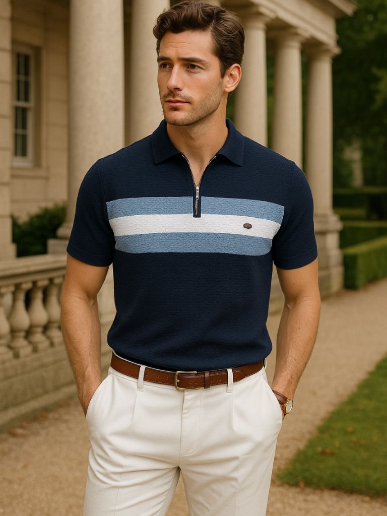 Viktor | Polo Slim mit klassischem Reißverschluss