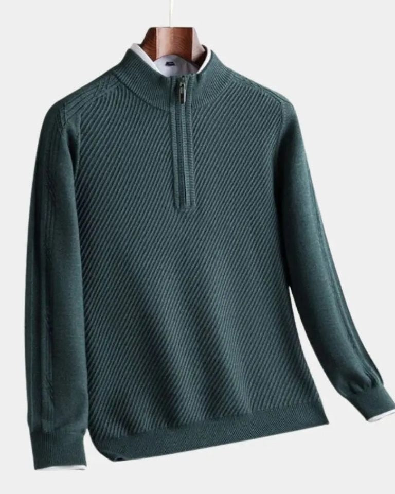 Vilhelm | Pullover mit halbem Reißverschluss